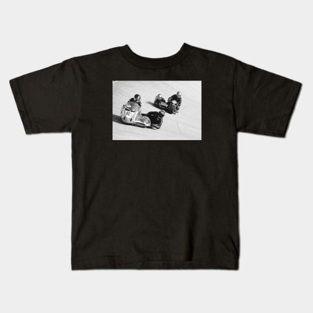 Motorcycle racing Kids T-Shirt by Wolf Art / Swiss Artwork Photography